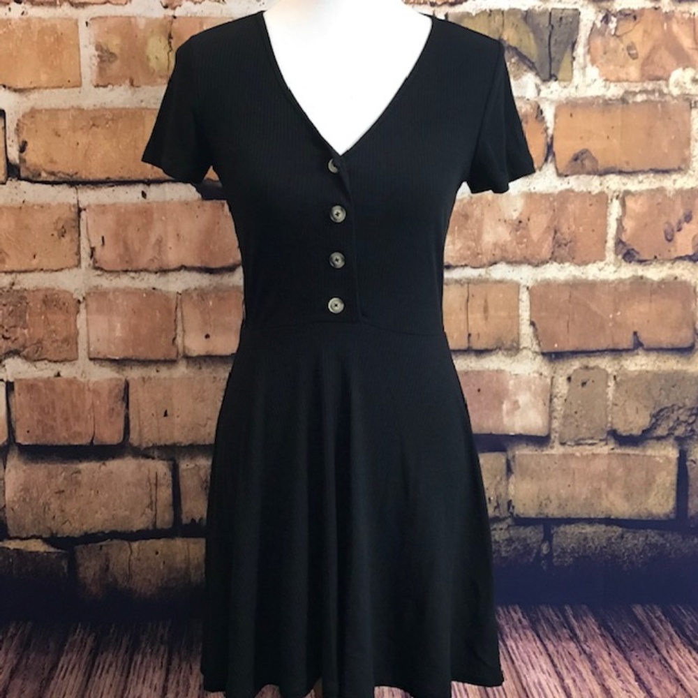 After Market Short Sleeve Black Dress, Size S, NWT